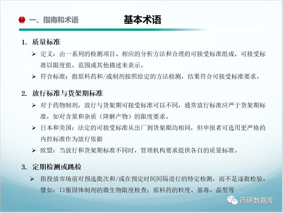 质量标准制定：原料药