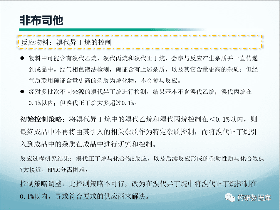 质量标准制定：原料药