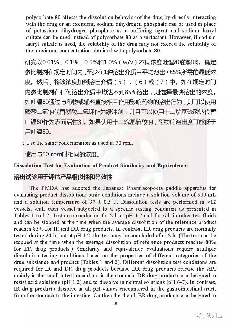 【文献翻译】日本口服固体制剂生物等效性研究的监管考虑(第二部分)