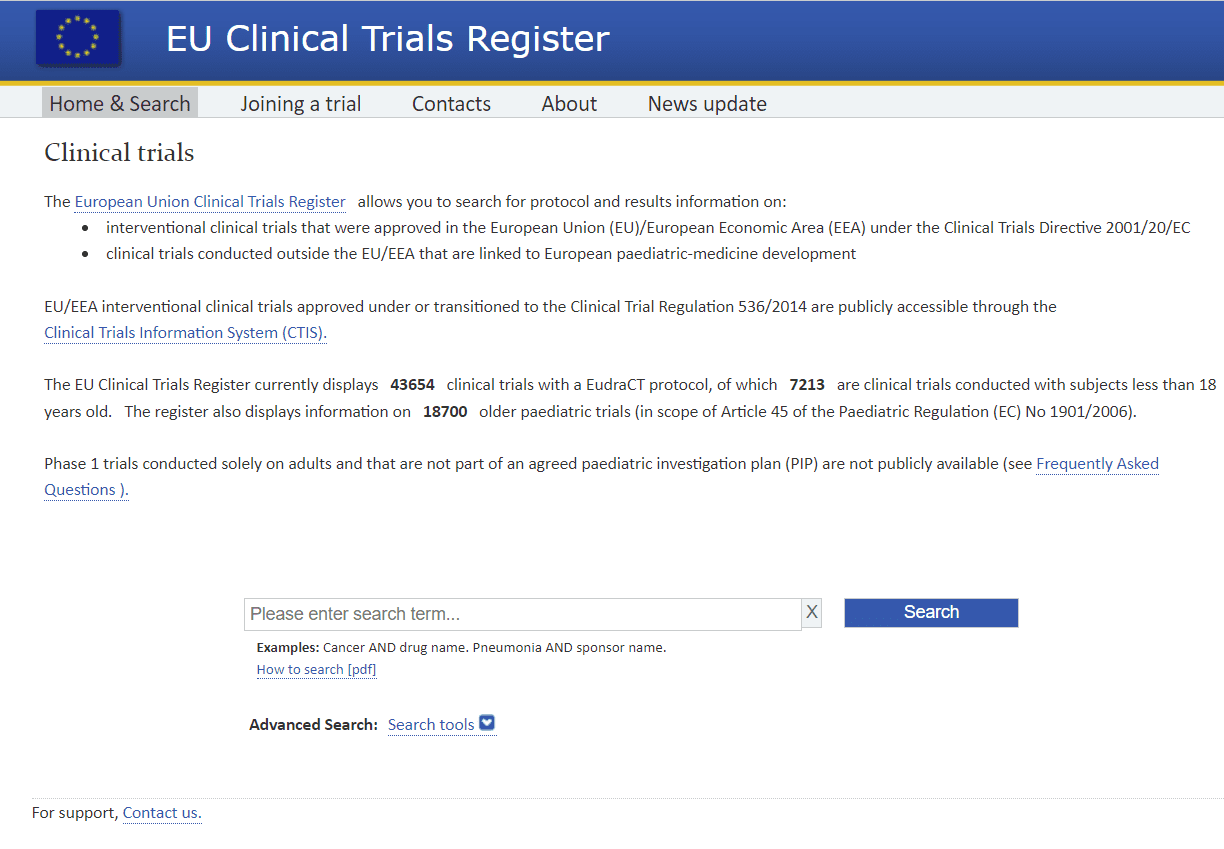 EU Clinical Trials Register